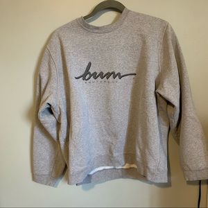 grey bum equipment crewneck